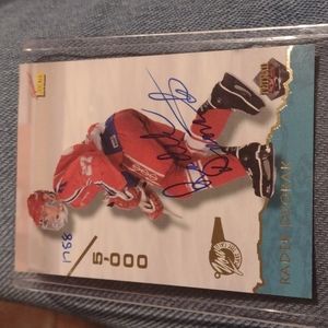 Radek Dvorak autographed Hockey card in protective cover
